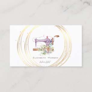 Modern Elegant Stilfull, Vit, Guld Cirklar Lotus Visitkort