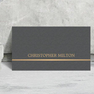 Modern Elegant Struktur Grått Faux Guld Consultant Visitkort