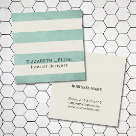 Modern Elegant Struktur Grönt Insida Designer Fyrkantigt Visitkort