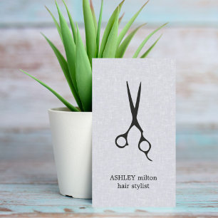 Modern Elegant Struktur Light Grått Hair Stylist Visitkort