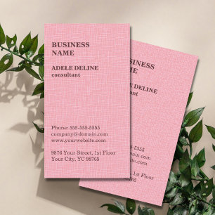 Modern Elegant Struktur Rosa Consultant Visitkort