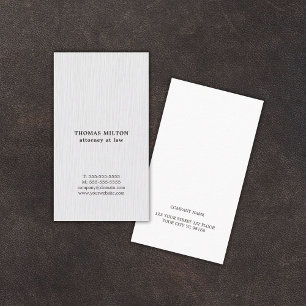 Modern Elegant Struktur White Attorney Visitkort