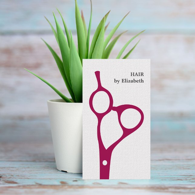 Modern Elegant Struktur White Hair Stylist Visitkort (Skapare uppladdad)