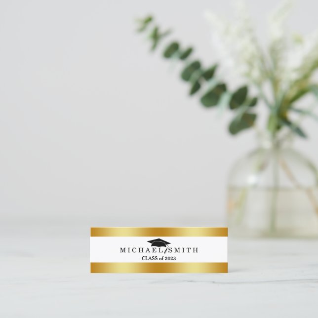 Modern Elegant Studenten Namn-kort (Stående Fram)