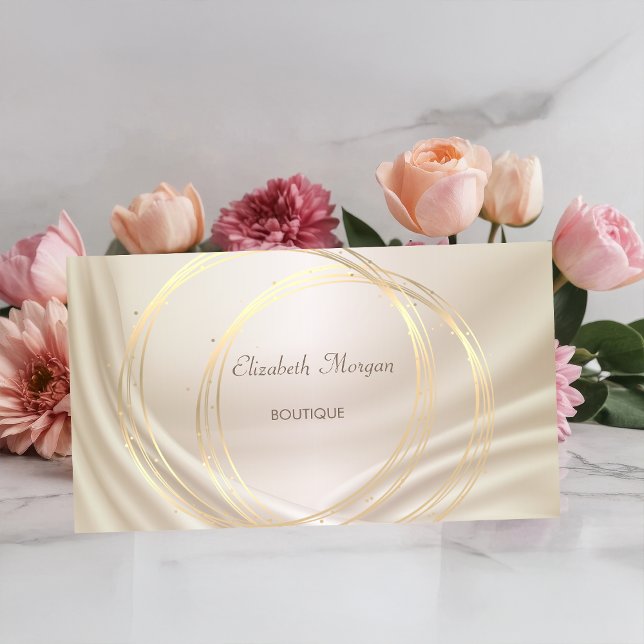 Modern Elegant Stylish Chic Diamanter Lotus Visitkort (Skapare uppladdad)