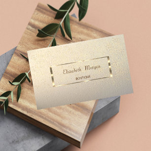 Modern Elegant, Stylisk, Guldram, Konfetti Visitkort