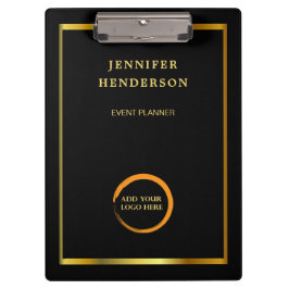 Modern elegant svart guld professionell logotyp