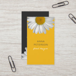 Modern Elegant - svart, lägsta Daisy, blommande Gu Visitkort