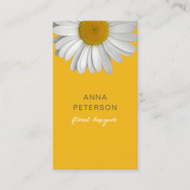 Modern Elegant - svart, lägsta Daisy, blommande Gu Visitkort
