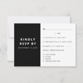 Modern Elegant, svart och vit minimalist OSA Kort