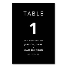 Modern Elegant, svart och vit, minimalistisk Bröll