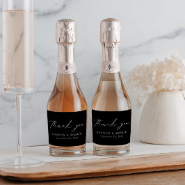 Modern Elegant, svart och vit Tack