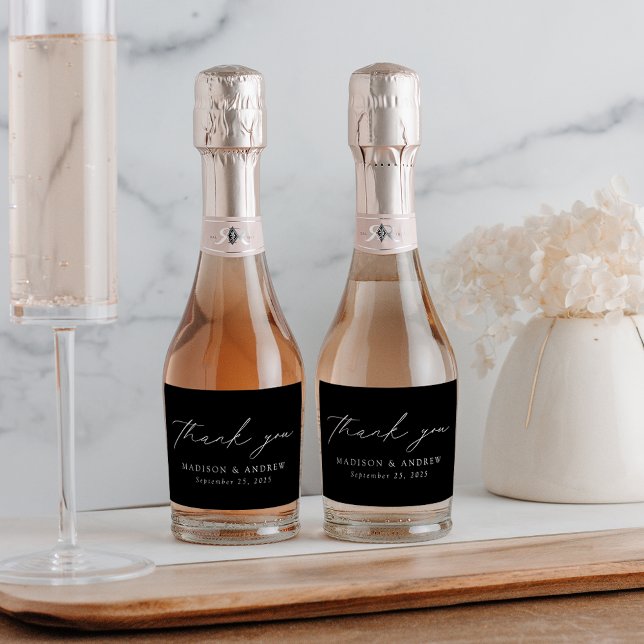 Modern Elegant, svart och vit Tack (Skapare uppladdad)