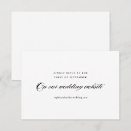 Modern Elegant Svart och Vitt Minimalistiskt Bröll OSA Kort