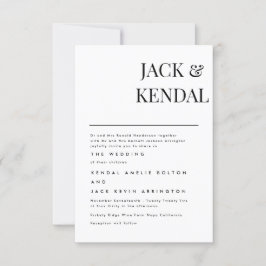 Modern Elegant Svart Och Vitt Personligt OSA Kort