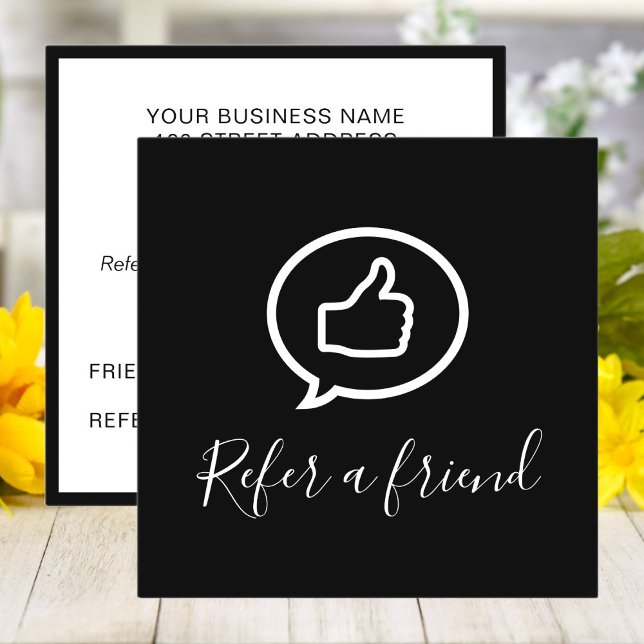 Modern Elegant, svart och vitt Rabattkort (Skapare uppladdad)