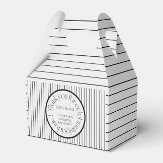 Modern elegant svart rand & djärv typografi grad presentaskar
