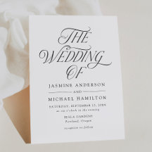 Modern Elegant Svart Typografi Bröllop