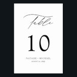 Modern Elegant Svarta och vita Bord tio Bröllop Bordsnummer<br><div class="desc">Det här moderna och elegant bordsnumret är perfekten som tillägg till din bröllopsmottagning. Det vismliga typografisystemet och det svarta och vita färg-systemet ge är en aning sofistikerat och stil. Det handskrivna kalligrafiskriptet gör att din stora dag får en personlig beröring. Klicka bara på "Anpassa" om du vill lägga till din...</div>