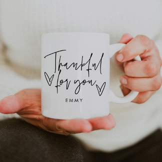 Modern Elegant tack för din Thanksgiving Kaffemugg