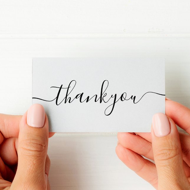 Modern Elegant Tack för skriptordning Visitkort (Skapare uppladdad)