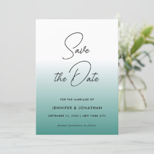 Modern Elegant Teal Enkel Kalligrafi Mall