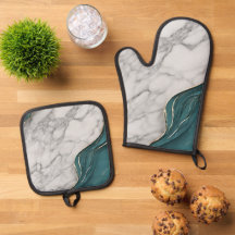 Modern Elegant Teal Grått Marble