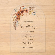 Modern Elegant Terracotta Fall Floral Wedding 