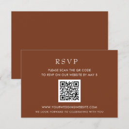 Modern Elegant Terracotta QR CODE OSA Kort