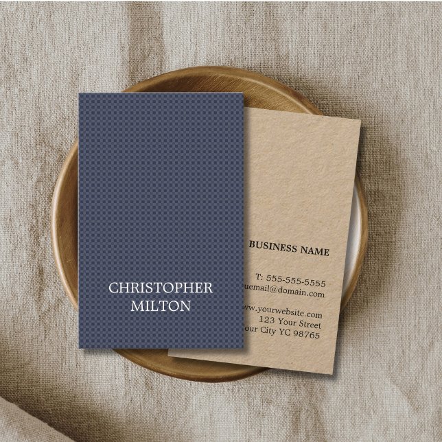 Modern Elegant Textur Blå Kraftpapper Konsult Visitkort (Skapare uppladdad)