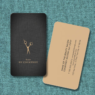 Modern Elegant Textur Falskt Guld Frisör Visitkort