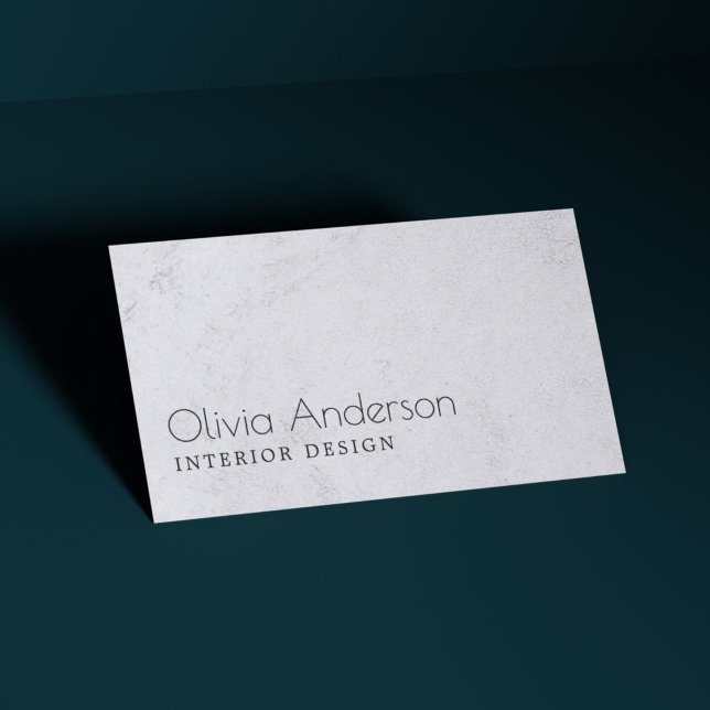 Modern Elegant Textur Grå Interiördesign Visitkort (Skapare uppladdad)