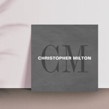 Modern Elegant Textur Grå Monogram Konsult
