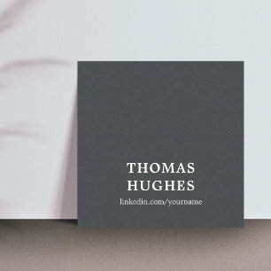 Modern Elegant Textur Grå Vit Konsult Fyrkantigt Visitkort