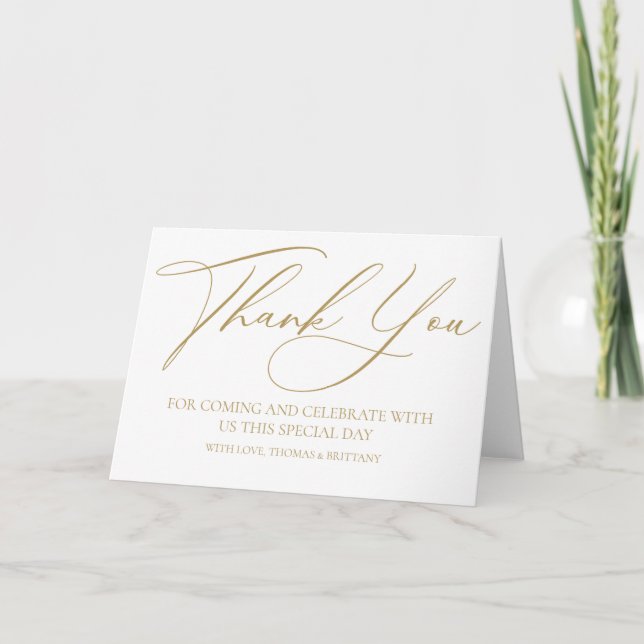 Modern elegant Thank you card  Tack Kort (Framsida)
