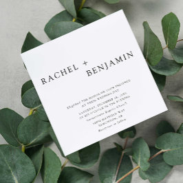 Modern Elegant - tidsmässigt minimalistiskt klassi Inbjudningar