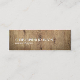 Modern elegant trävitinsidaformgivare mini visitkort