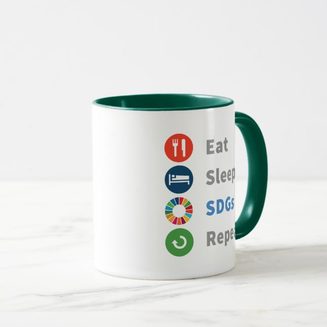 Modern Elegant Trendig Cute Global Goals 2030 Two- Mugg (Framsida höger)