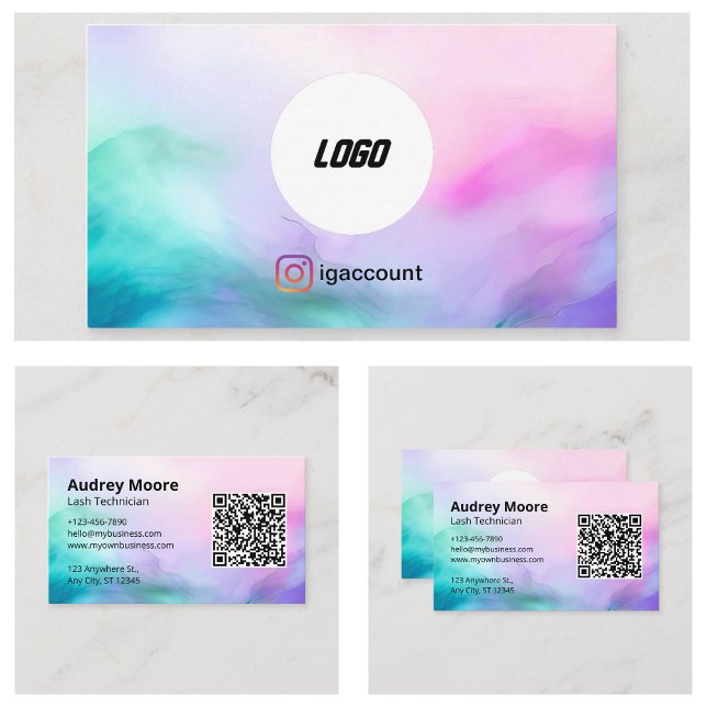 Modern Elegant Trendig Eyelash Beauty Salon Visitkort (Modern Elegant Trendy Eyelash Beauty Salon Business Card
)