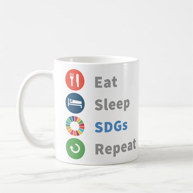 Modern Elegant Trendig ger hållbarhet 2030 Kaffemugg (Vänster)