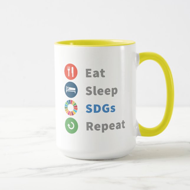 Modern Elegant Trendig ger hållbarhet 2030 Mugg (Höger)