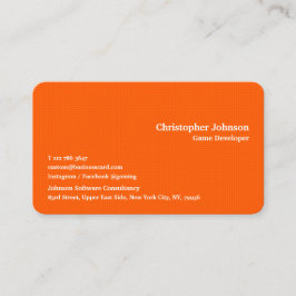 Modern Elegant Trendig Orange Fyrkantig Premium Si Visitkort