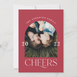Modern elegant trendig typography red christmas