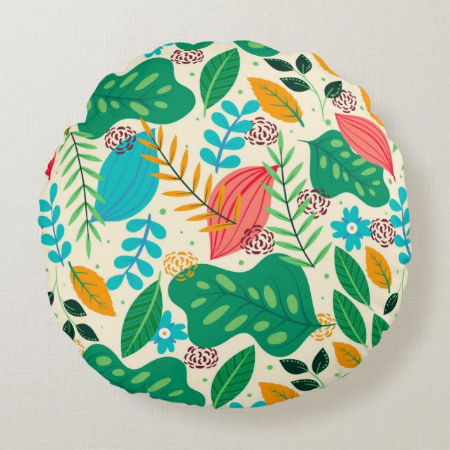 Modern Elegant Trendy Decorative  Rund Kudde (Framsidan)