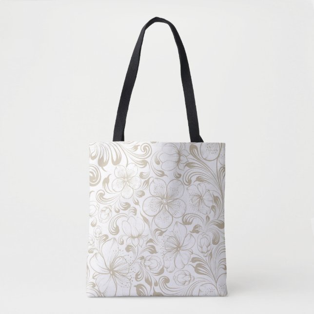 Modern Elegant Trendy Decorative Tote Bag Tygkasse (Framsida)
