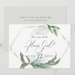 Modern Elegant Tropiska Blad Var Min Blomsterflick Inbjudningar