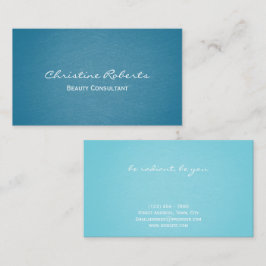 Modern Elegant Turcos Teal Beauty Therapist Visitkort