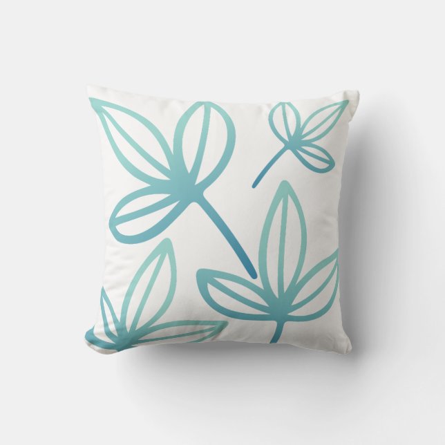 Modern Elegant Turcouise Löv Kudde (Framsida)