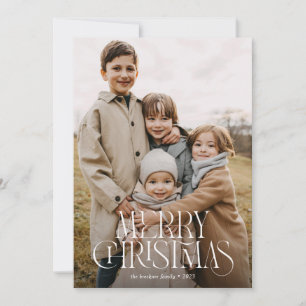 Modern Elegant typ tre foto-God jul Julkort
