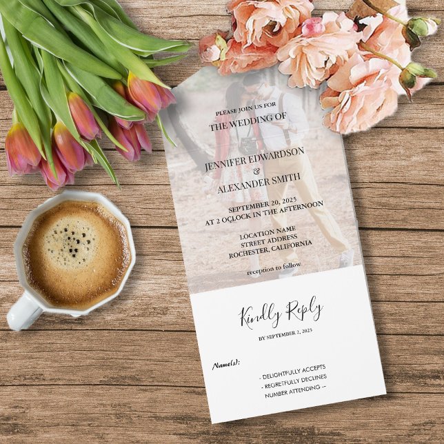 Modern elegant-typografi (Modern elegant typography photo all in one invitation.)